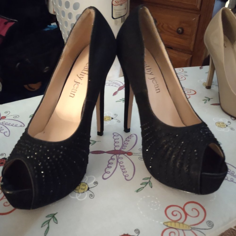 Cathy Jean hi heels black